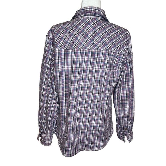 Carhartt Pink and Blue Plaid Flannel Shirt. Size Large. Great Condition!! - Picture 7 of 14